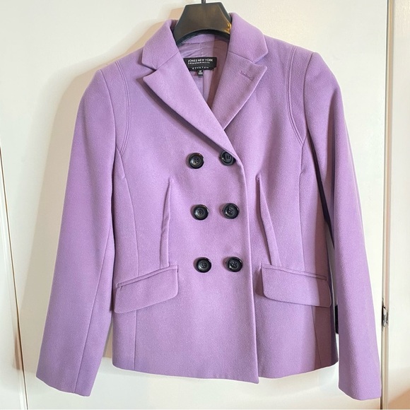 Jones New York Women’s Double Breasted Lavender Blazer US6 - Picture 6 of 16